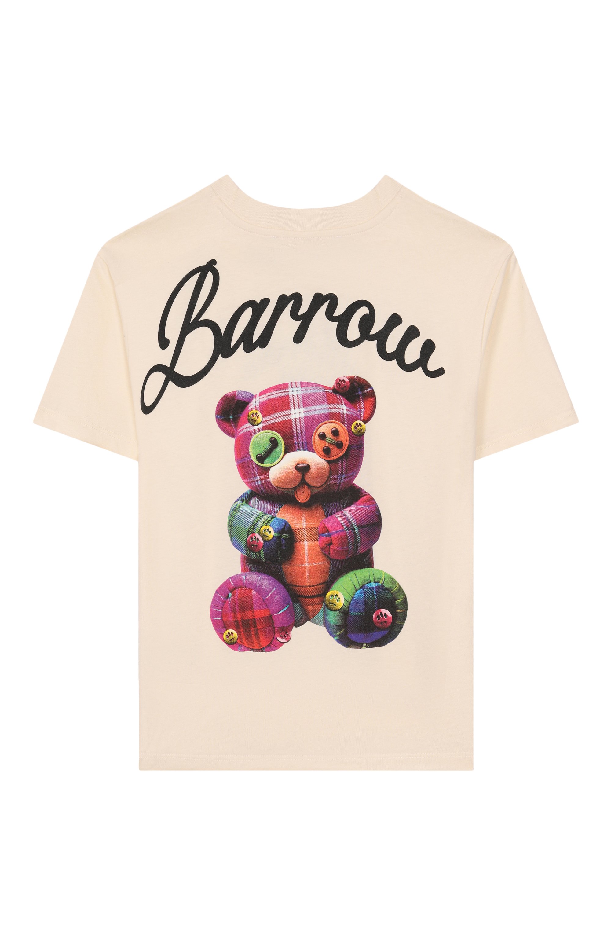 Хлопковая футболка BARROW кремового цвета по цене 8800 руб., арт. F5BKJGTH203, фото 2 Хлопковая футболка BARROW, арт. F5BKJGTH203, фото 2