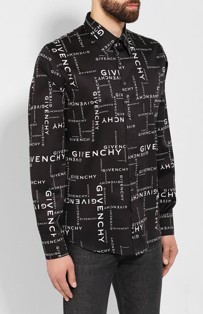Хлопковая рубашка GIVENCHY, арт. BM60F612DS, фото 3