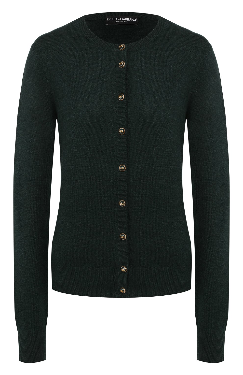 Кашемировый кардиган DOLCE & GABBANA зеленого цвета по цене 113000 руб., арт. FX451T/JAWQP, фото 1 Кашемировый кардиган DOLCE & GABBANA, арт. FX451T/JAWQP, фото 1