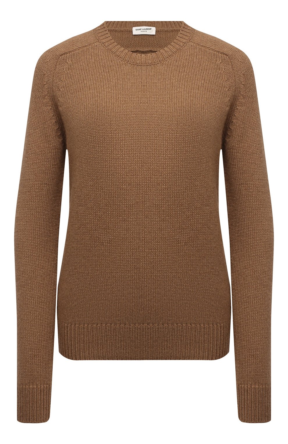 Шерстяной свитер SAINT LAURENT бежевого цвета по цене 78200 руб., арт. 603084/YALK2, фото 1 Шерстяной свитер SAINT LAURENT, арт. 603084/YALK2, фото 1