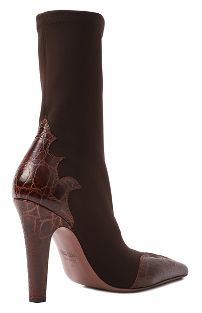 Комбинированные ботильоны belle western 100 PARIS TEXAS коричневого цвета по цене 85100 руб., арт. PX1563/XC0MI, фото 5 Комбинированные ботильоны belle western 100 PARIS TEXAS, арт. PX1563/XC0MI, фото 5