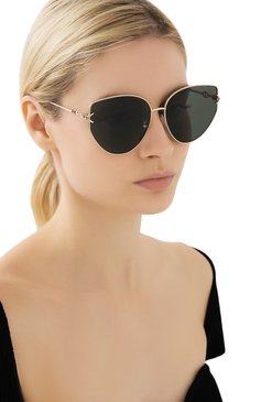 Женские солнцезащитные очки DIOR EYEWEAR зеленого цвета, арт. DI0RGIPSY1 DDB | Фото 2 (Тип очков: С/з; Региональные ограничения белый список (Axapta Mercury): RU, Не проставлено; Re-sync: On; Нос: Не проставлено; Материал: Металл; Очки форма: Cat-eye)