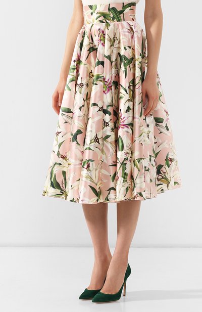 Шелковая юбка DOLCE & GABBANA светло-розового цвета по цене 183000 руб., арт. F4BL8T/HS149, фото 3 Шелковая юбка DOLCE & GABBANA, арт. F4BL8T/HS149, фото 3