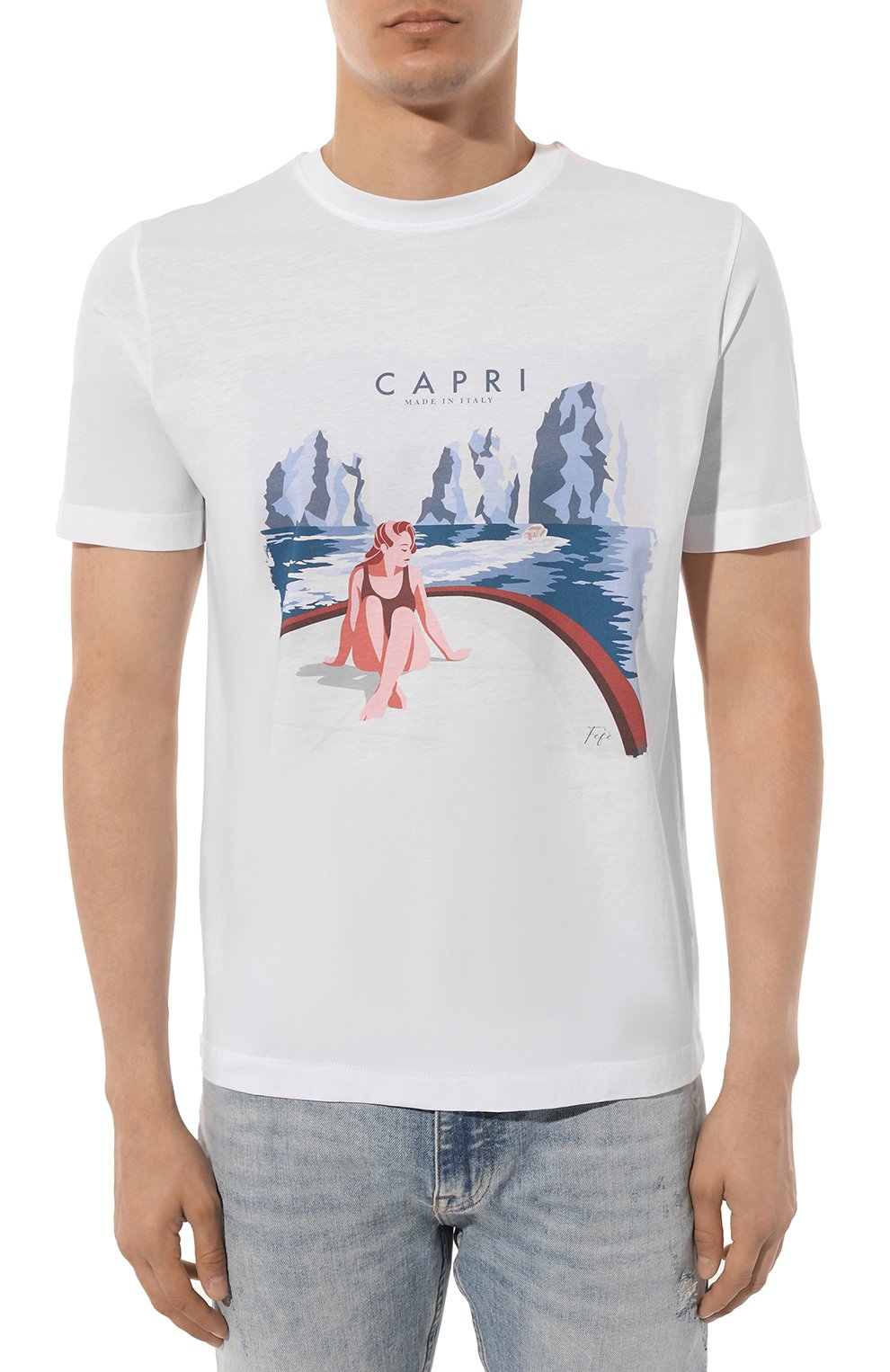 Хлопковая футболка FEFE`, арт. TSHQCAPRI, фото 3