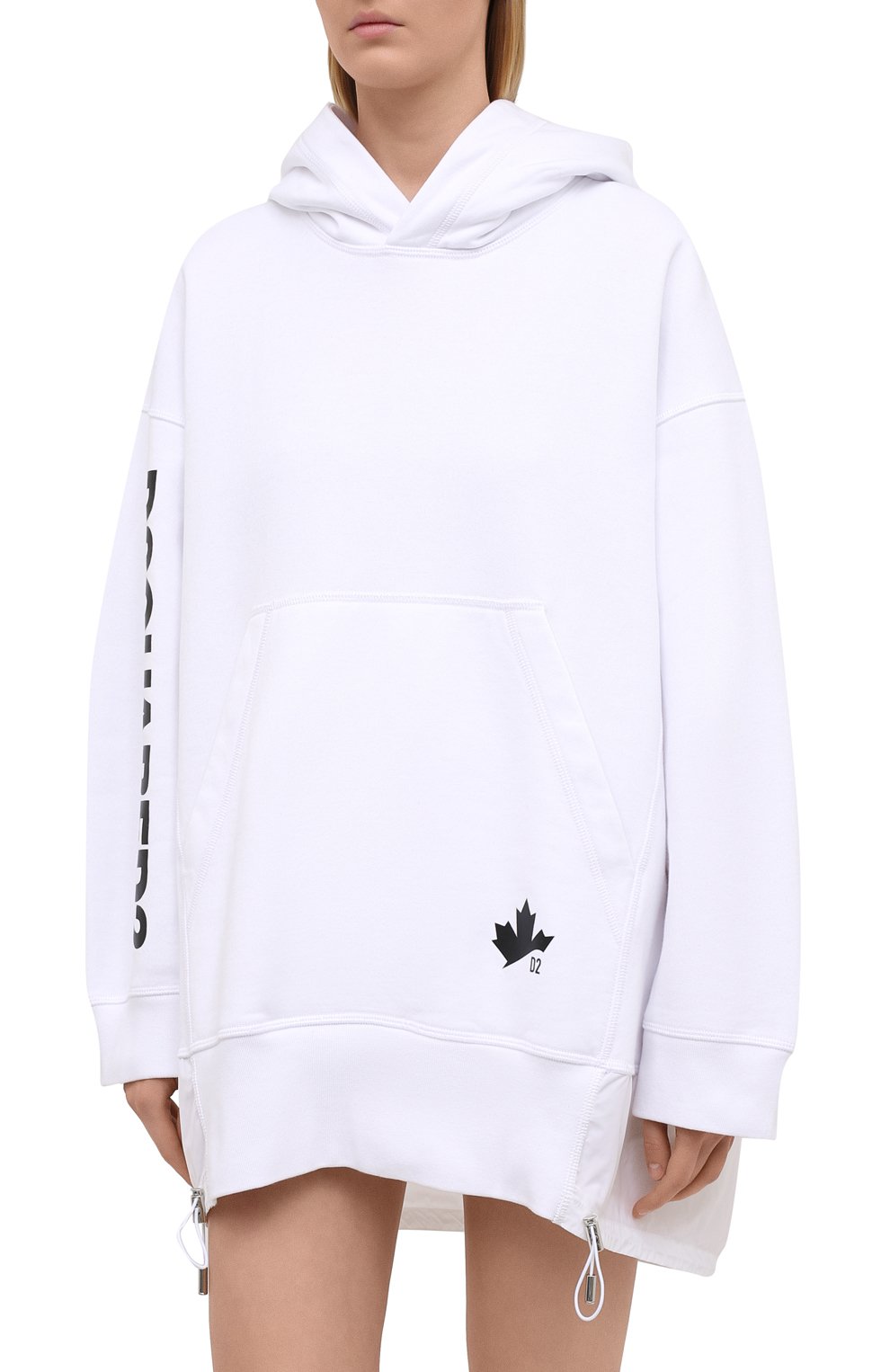 Хлопковое платье DSQUARED2 белого цвета по цене 54350 руб., арт. S75CV0393/S25042, фото 3 Хлопковое платье DSQUARED2, арт. S75CV0393/S25042, фото 3