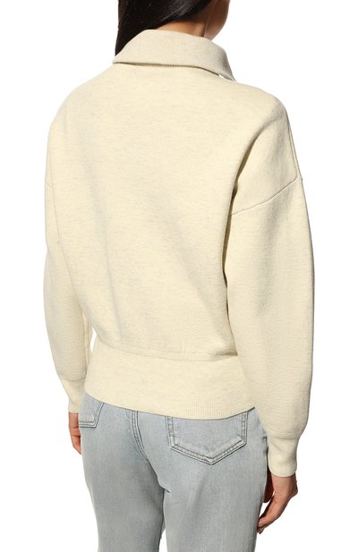 Кардиган ISABEL MARANT ETOILE кремового цвета по цене 43650 руб., арт. CA0294-22P065E/AXELLE, фото 4 Кардиган ISABEL MARANT ETOILE, арт. CA0294-22P065E/AXELLE, фото 4