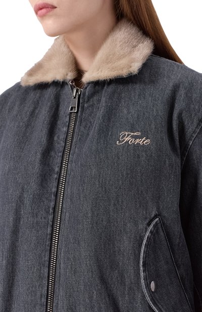 Джинсовый бомбер с отделкой из норки FORTE DEI MARMI COUTURE, арт. 25WF7350M, фото 5