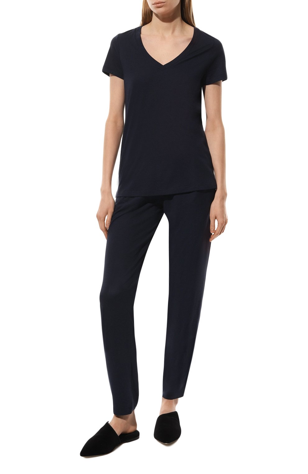 Футболка HANRO темно-синего цвета по цене 10310 руб., арт. 077876., фото 2 Футболка HANRO, арт. 077876., фото 2