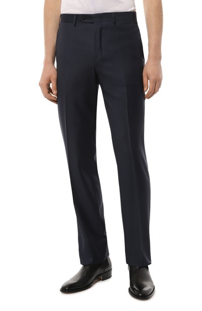 Шерстяные брюки CANALI синего цвета по цене 42900 руб., арт. 71012/AS10315, фото 3 Шерстяные брюки CANALI, арт. 71012/AS10315, фото 3