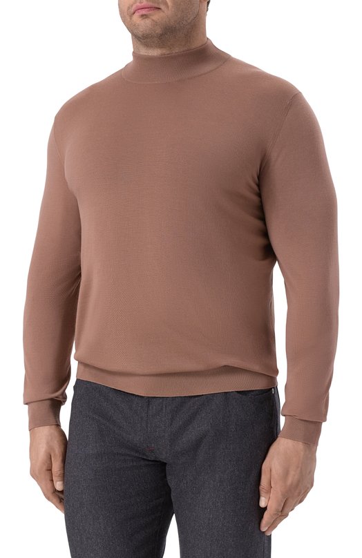 Шерстяная водолазка Kiton UMK08971889 Бежевый  UMK08971889 Фото 3