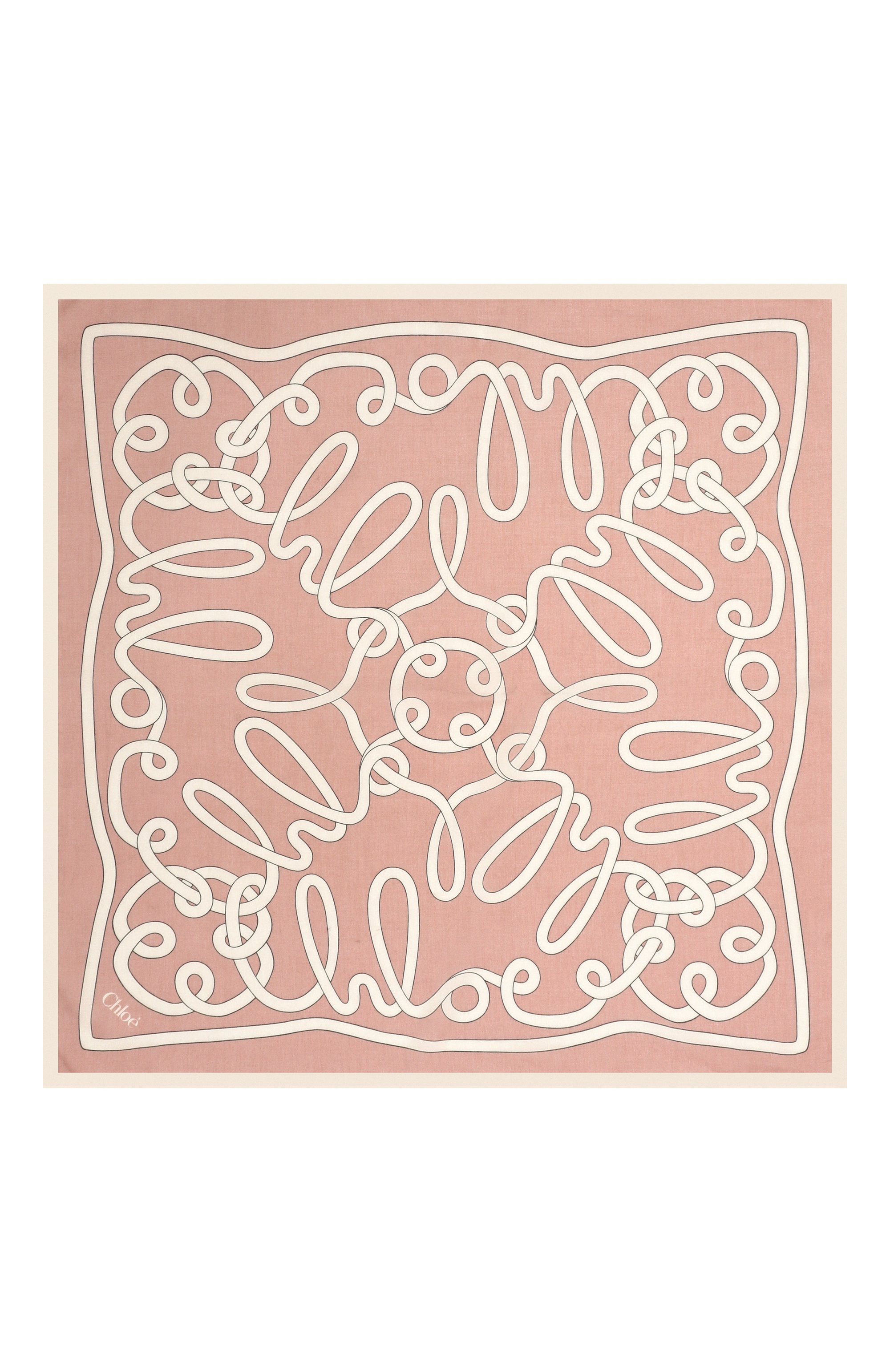 Платок из хлопка и шелка CHLOÉ, арт. CHC24WT051BND, фото 4