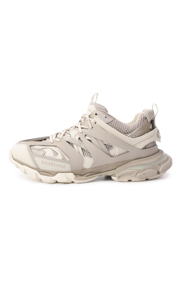 Мужские комбинированные кроссовки track BALENCIAGA светло-бежевого цвета, арт. 542023/W3FE4 | Фото 4 (Подошва: Массивная; Материал внешний: Экокожа; Материал внутренний: Текстиль; Кросс-КТ: Низкие; Стили: Гранж; Материал утеплителя: Без утеплителя)