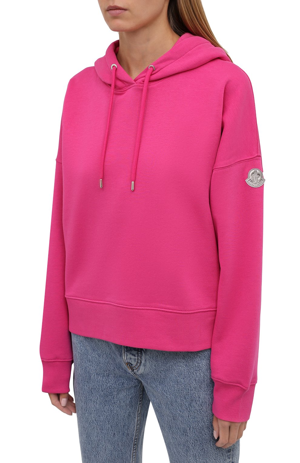 Хлопковое худи MONCLER фуксия цвета по цене 56650 руб., арт. G2-093-8G000-29-809LC, фото 3 Хлопковое худи MONCLER, арт. G2-093-8G000-29-809LC, фото 3