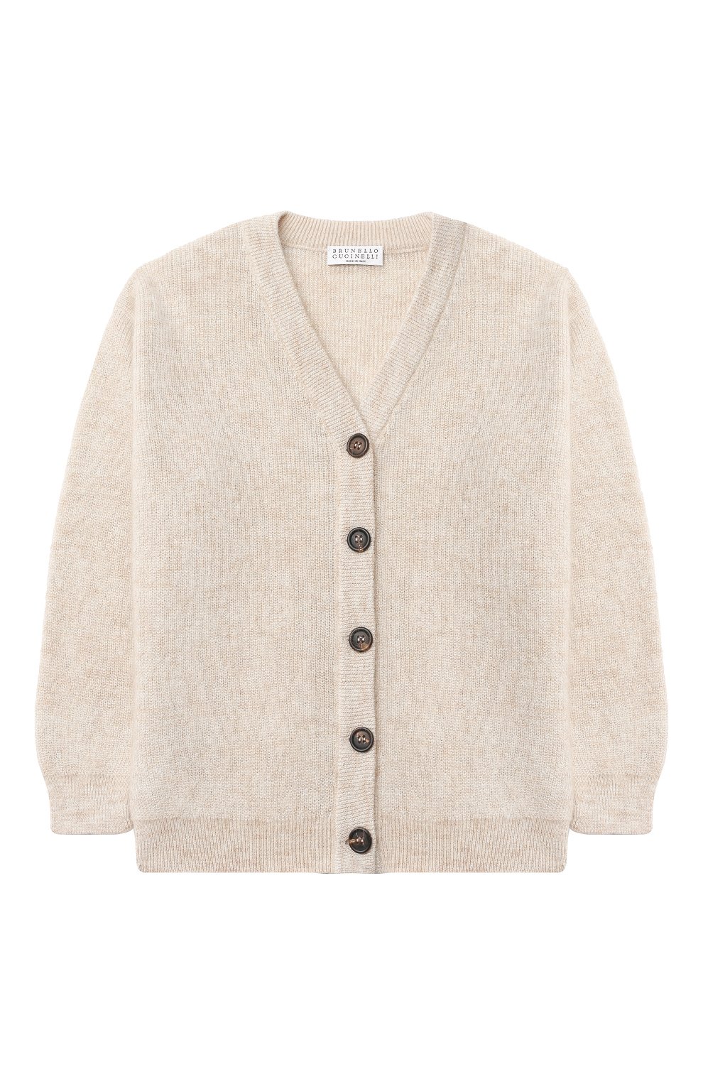 Кардиган BRUNELLO CUCINELLI светло-бежевого цвета по цене 38550 руб., арт. B2UM15506A, фото 1 Кардиган BRUNELLO CUCINELLI, арт. B2UM15506A, фото 1
