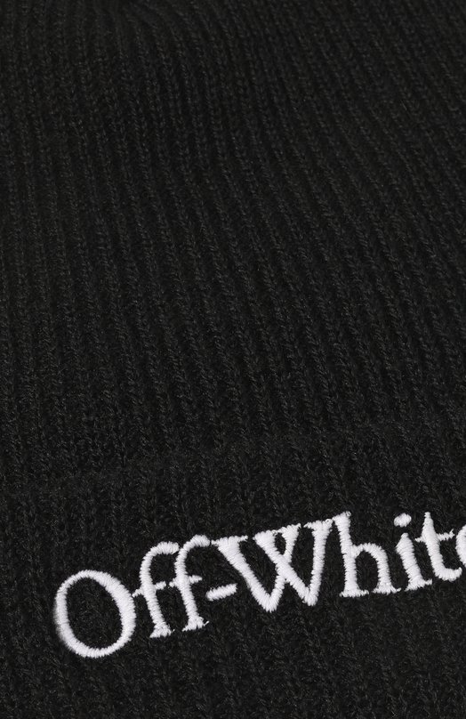 Шерстяная шапка Off-White 0MLC030C99KNI002 Чёрный  0MLC030C99KNI002 Фото 3