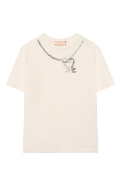 Хлопковая футболка ELISABETTA FRANCHI LA MIA BAMBINA, арт. EFTS264C/JE018_001