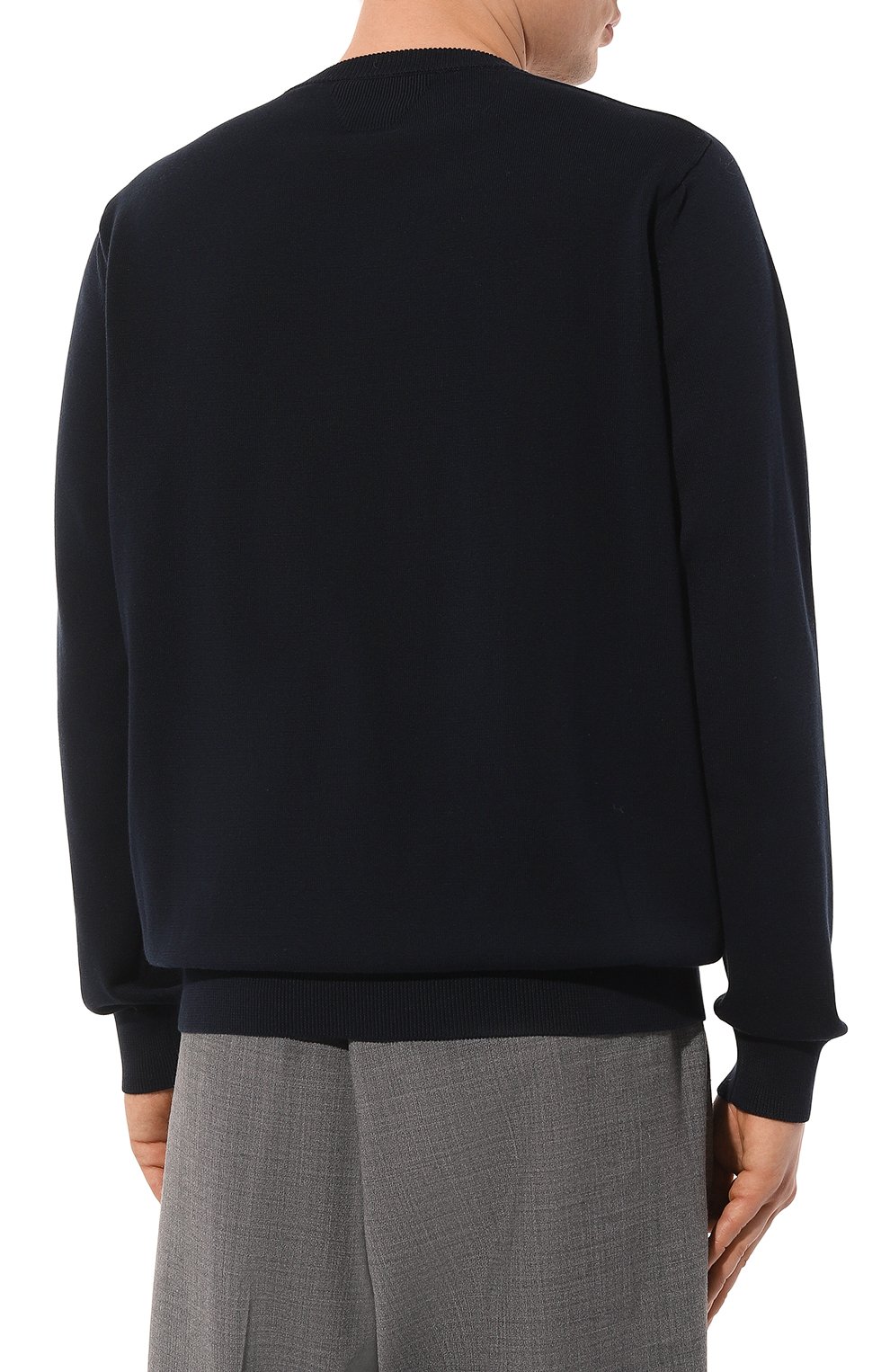 Хлопковый джемпер CORTIGIANI темно-синего цвета по цене 65800 руб., арт. 719310, фото 4 Хлопковый джемпер CORTIGIANI, арт. 719310, фото 4