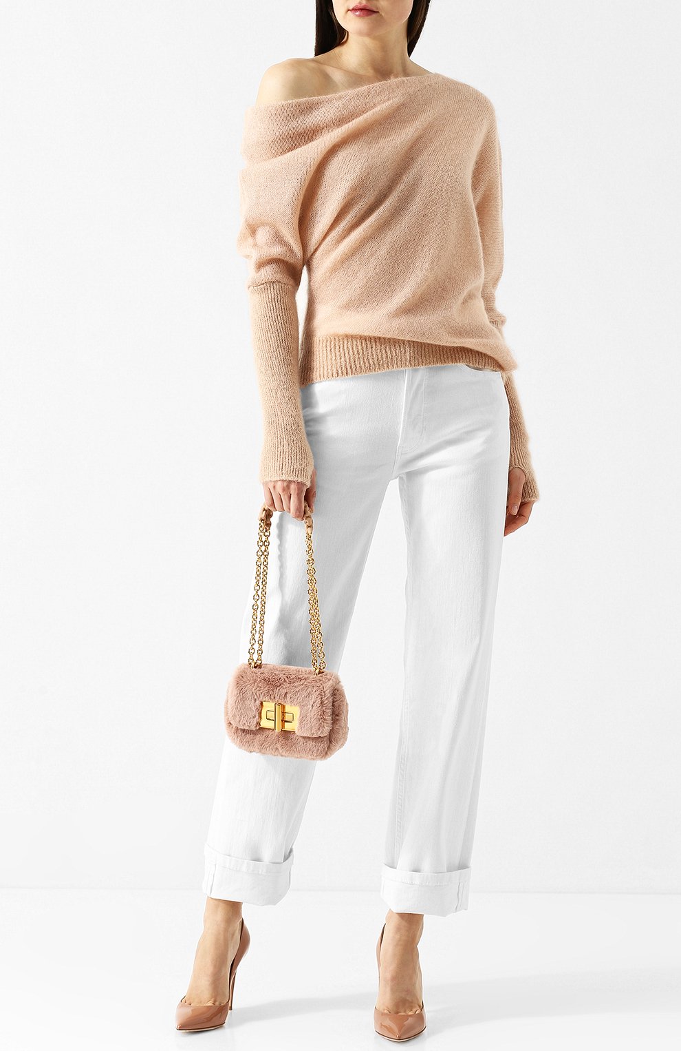 Однотонный пуловер с открытым плечом TOM FORD, арт. MAK822-YAX172, фото 2