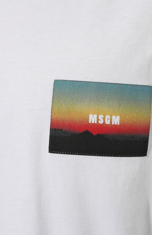 

Хлопковая футболка MSGM, Белый