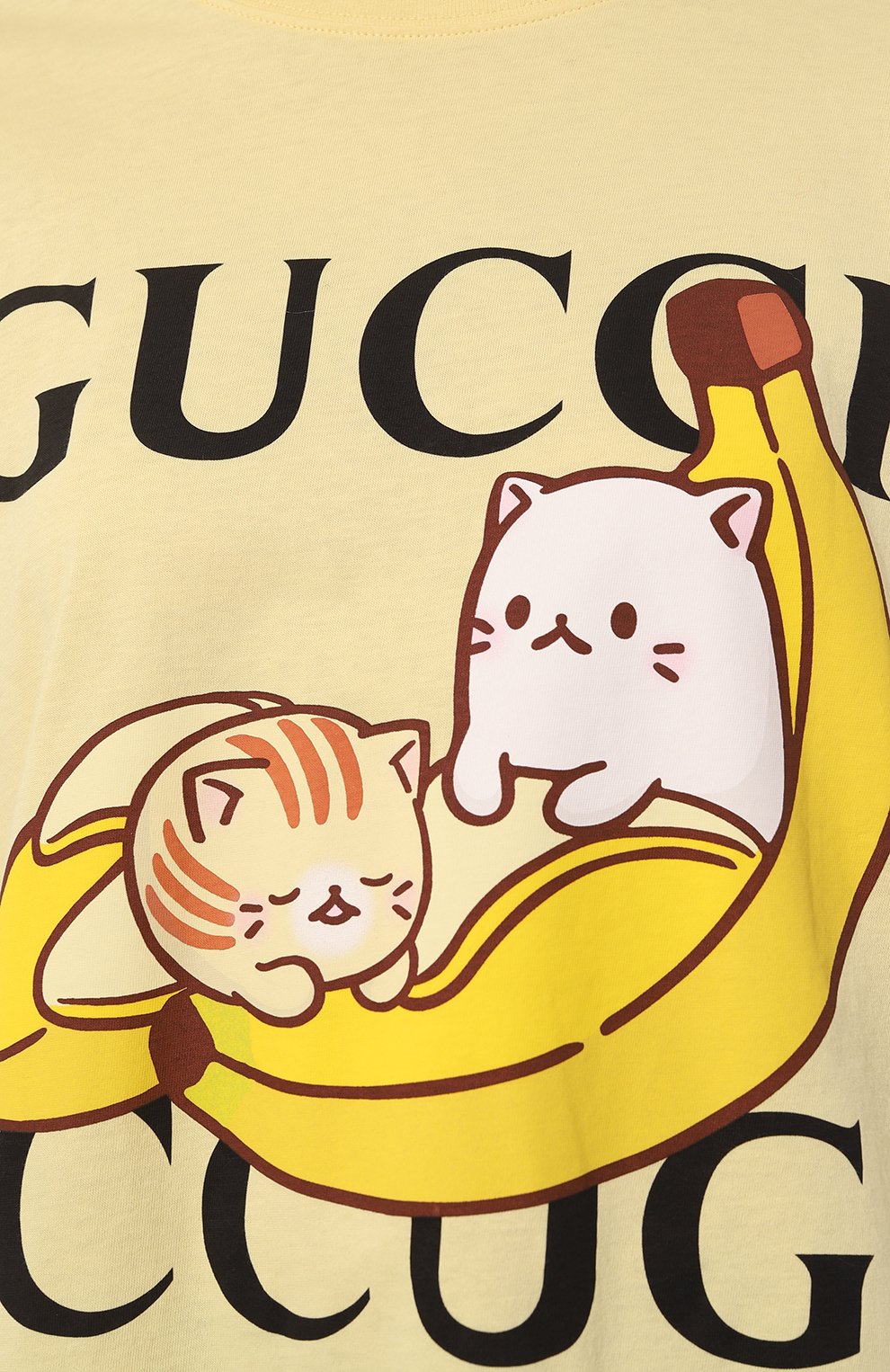 Хлопковая футболка GUCCI светло-желтого цвета по цене 64800 руб., арт. 615044 XJDGQ, фото 5 Хлопковая футболка GUCCI, арт. 615044 XJDGQ, фото 5