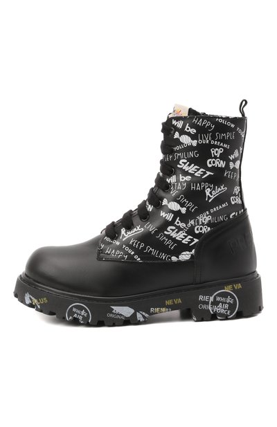 Кожаные ботинки PREMIATA WILL BE черно-белого цвета по цене 19950 руб., арт. HI-URBAN M/M0191462/CHILD, фото 2 Кожаные ботинки PREMIATA WILL BE, арт. HI-URBAN M/M0191462/CHILD, фото 2