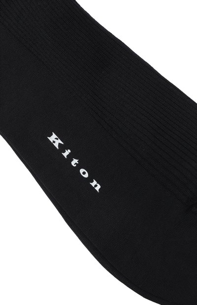 Хлопковые носки KITON темно-синего цвета по цене 12250 руб., арт. UCALZ26K0762H, фото 2 Хлопковые носки KITON, арт. UCALZ26K0762H, фото 2