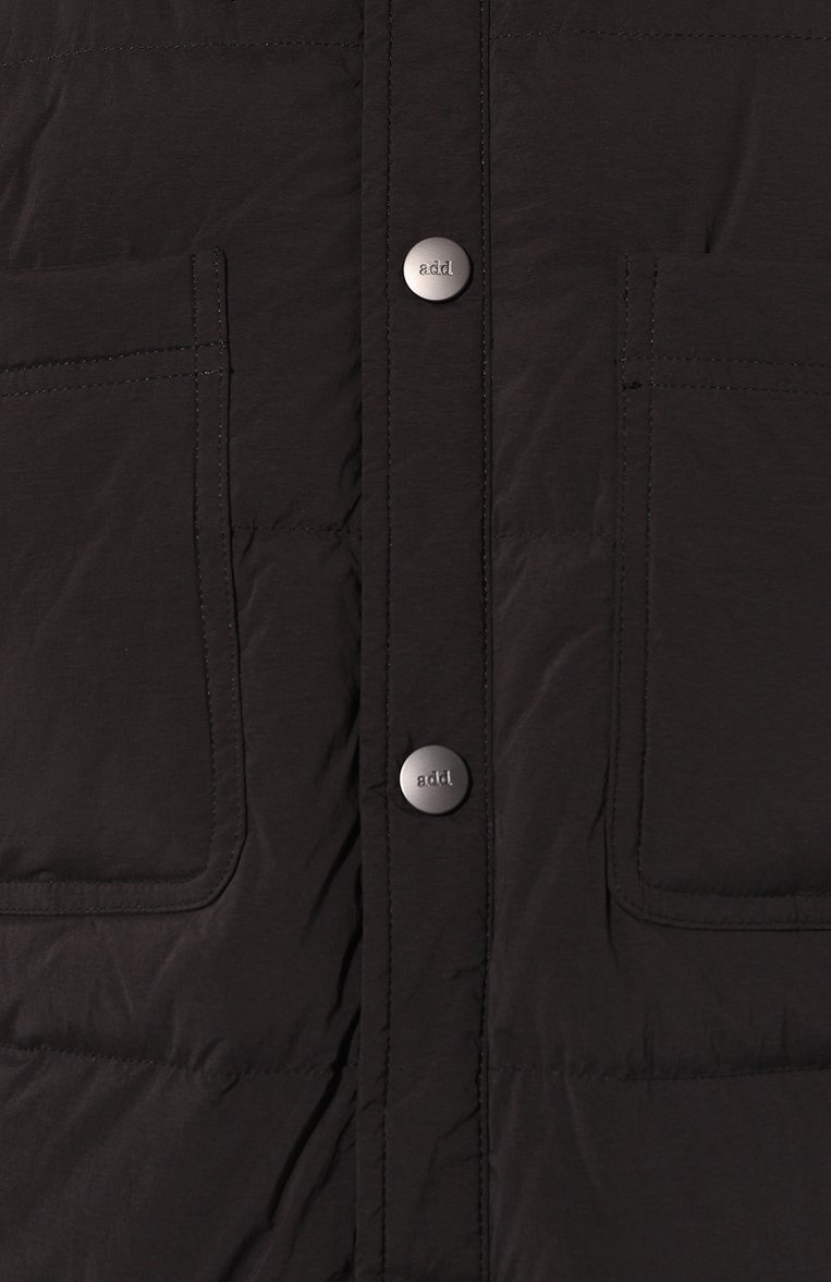 Мужская пуховая куртка ADD черного цвета, арт. 8AM630 | Фото 5 (Кросс-КТ: Куртка; Рукава: Длинные; Материал внешний: Синтетический материал; Материал сплава: Проставлено; Мужское Кросс-КТ: Куртка-пуховая; Материал подклада: Синтетический материал; Драгоценные камни: Проставлено; Длина (верхняя одежда): Короткие; Материал утеплителя: Пух и перо; Стили: Кэжуэл)