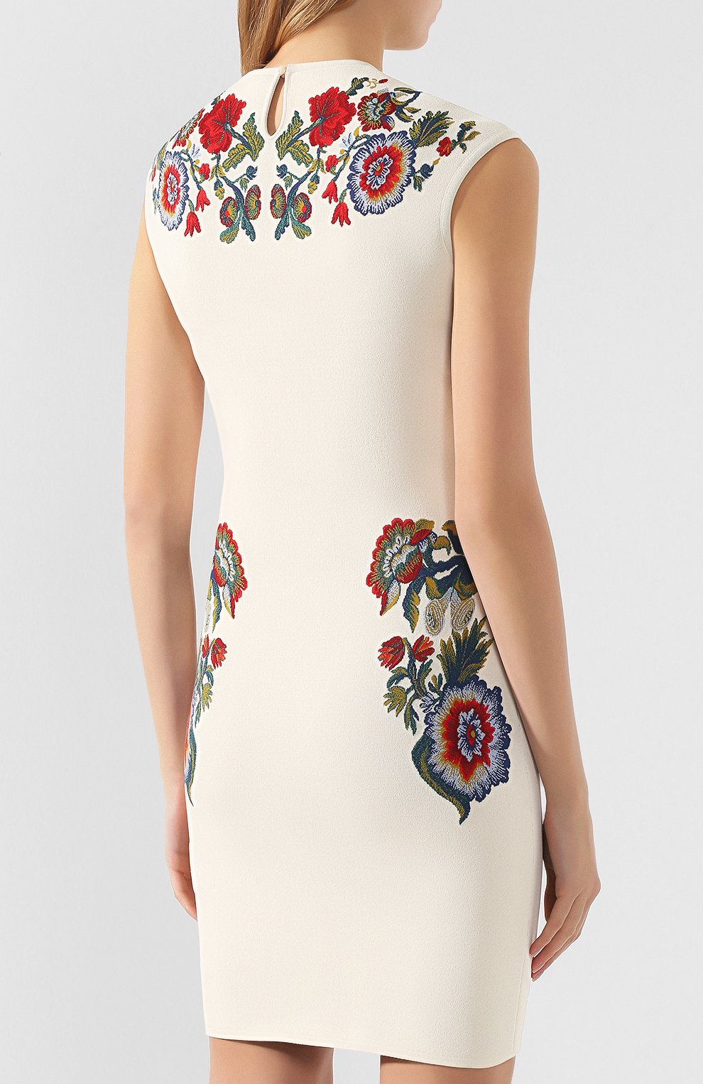 Платье из смеси шелка и вискозы ALEXANDER MCQUEEN, арт. 571659/Q1WVY, фото 4