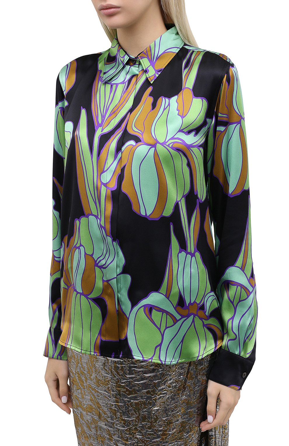 Шелковая рубашка DRIES VAN NOTEN, арт. 202-10764-1135, фото 3