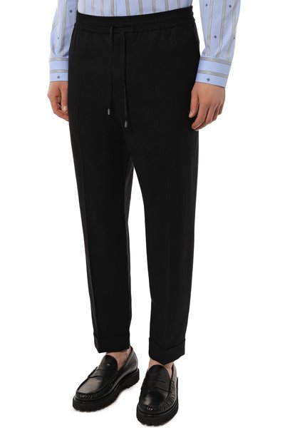 Шерстяные брюки GUCCI черного цвета по цене 93600 руб., арт. 480516 Z2693, фото 3 Шерстяные брюки GUCCI, арт. 480516 Z2693, фото 3