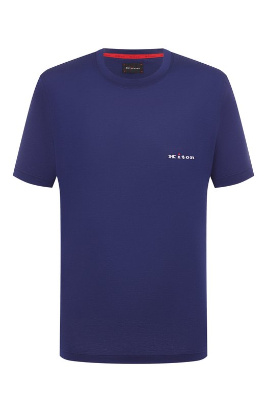 Хлопковая футболка Kiton UMK0717K296 Синий UMK0717K296
