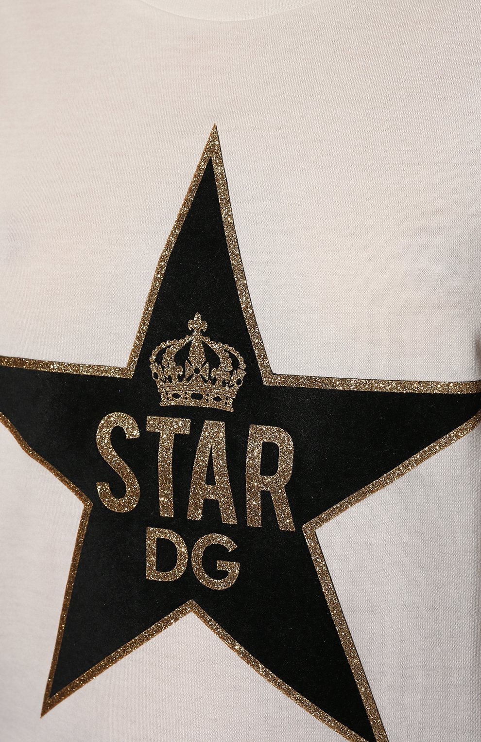 Хлопковая футболка DOLCE & GABBANA молочного цвета по цене 52400 руб., арт. F8L90Z/G7VDT/0UTLET AW22-23, фото 5 Хлопковая футболка DOLCE & GABBANA, арт. F8L90Z/G7VDT/0UTLET AW22-23, фото 5