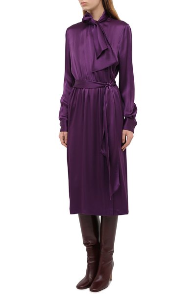Атласное платье TOM FORD сиреневого цвета по цене 313500 руб., арт. AB2868-FAX727, фото 3 Атласное платье TOM FORD, арт. AB2868-FAX727, фото 3