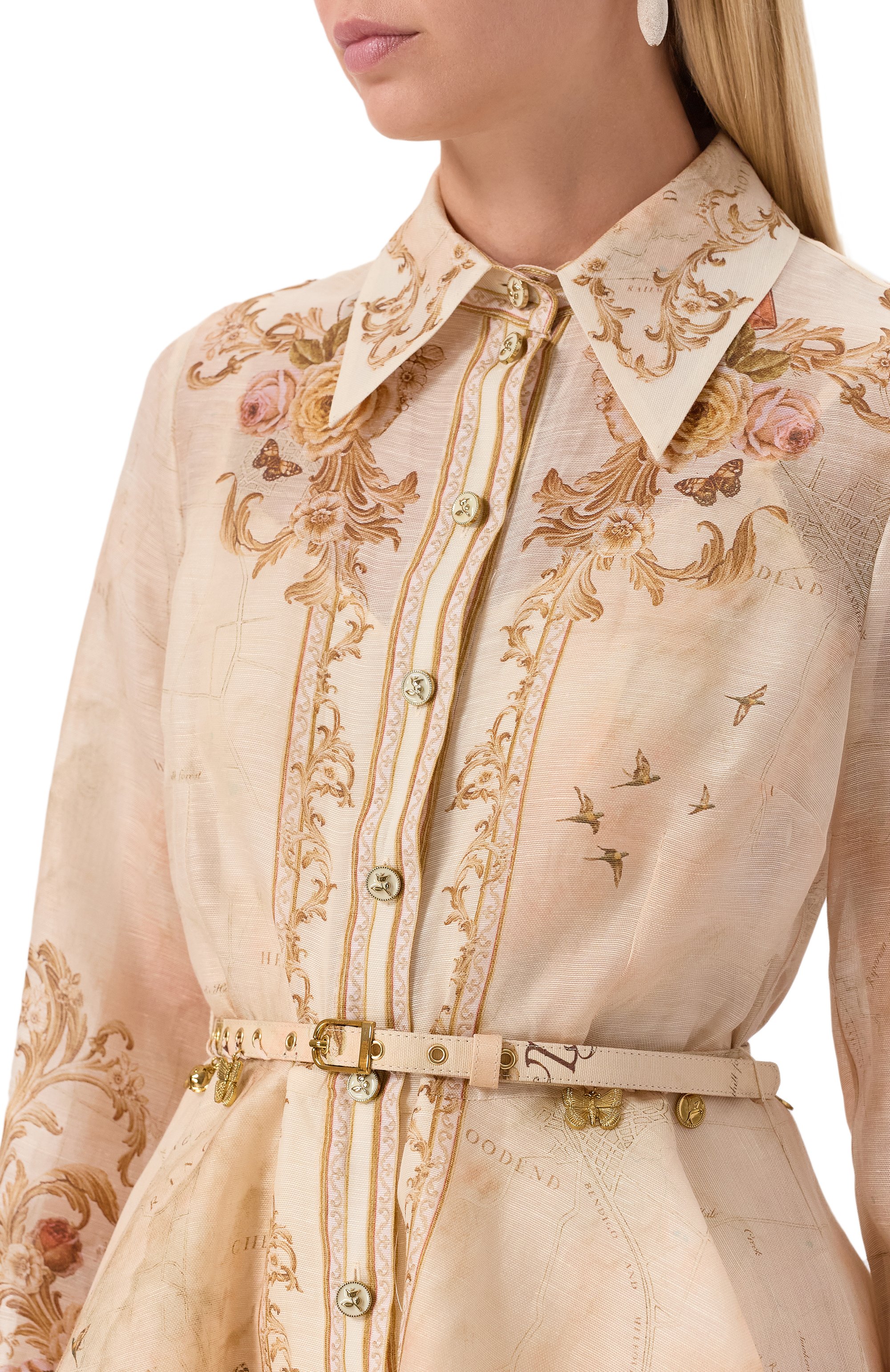 Платье изо льна и шелка ZIMMERMANN, арт. 5368DF252, фото 4