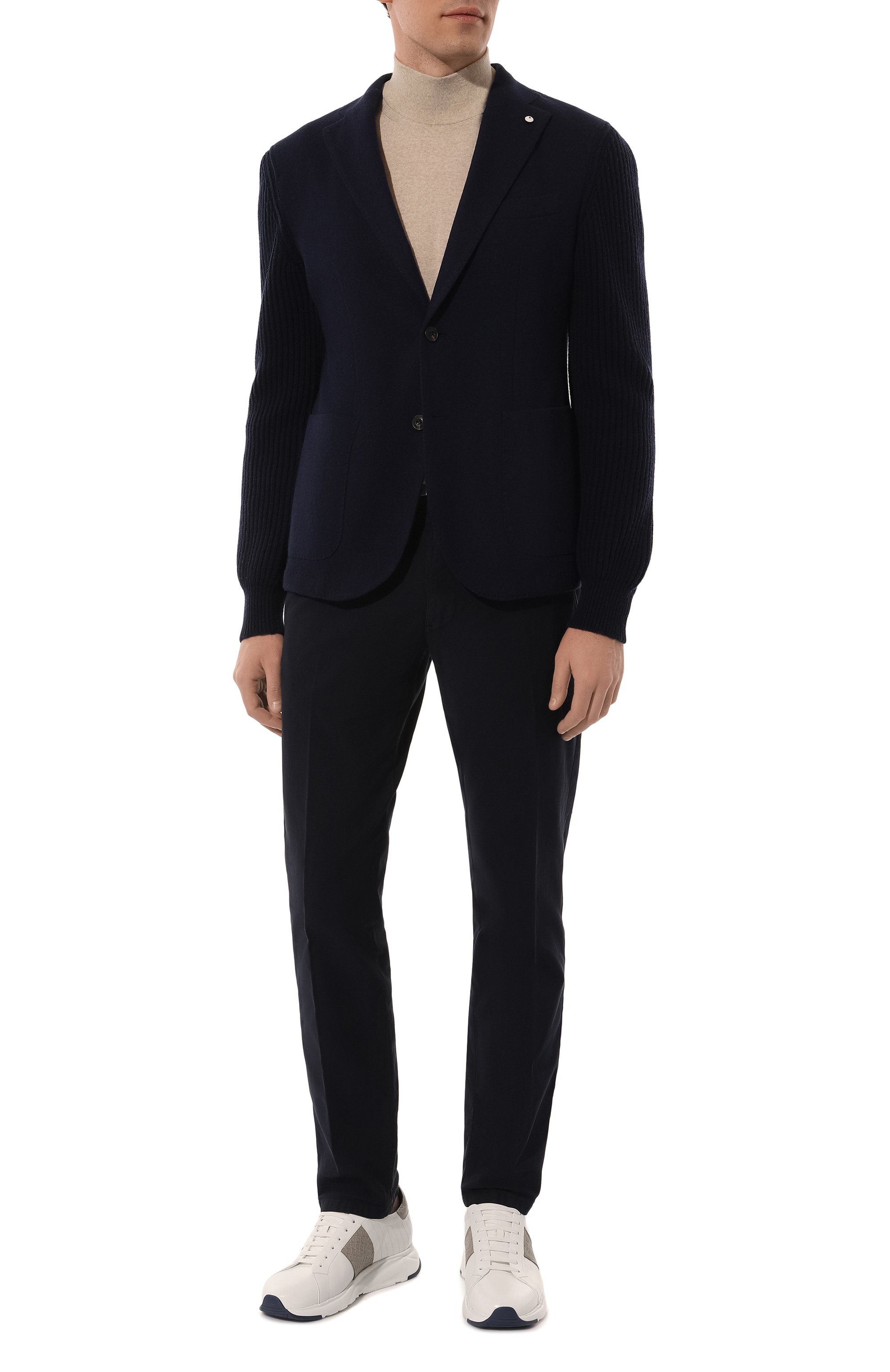 Шерстяной пиджак L.B.M. 1911 темно-синего цвета по цене 97250 руб., арт. 2826/35700, фото 3 Шерстяной пиджак L.B.M. 1911, арт. 2826/35700, фото 3