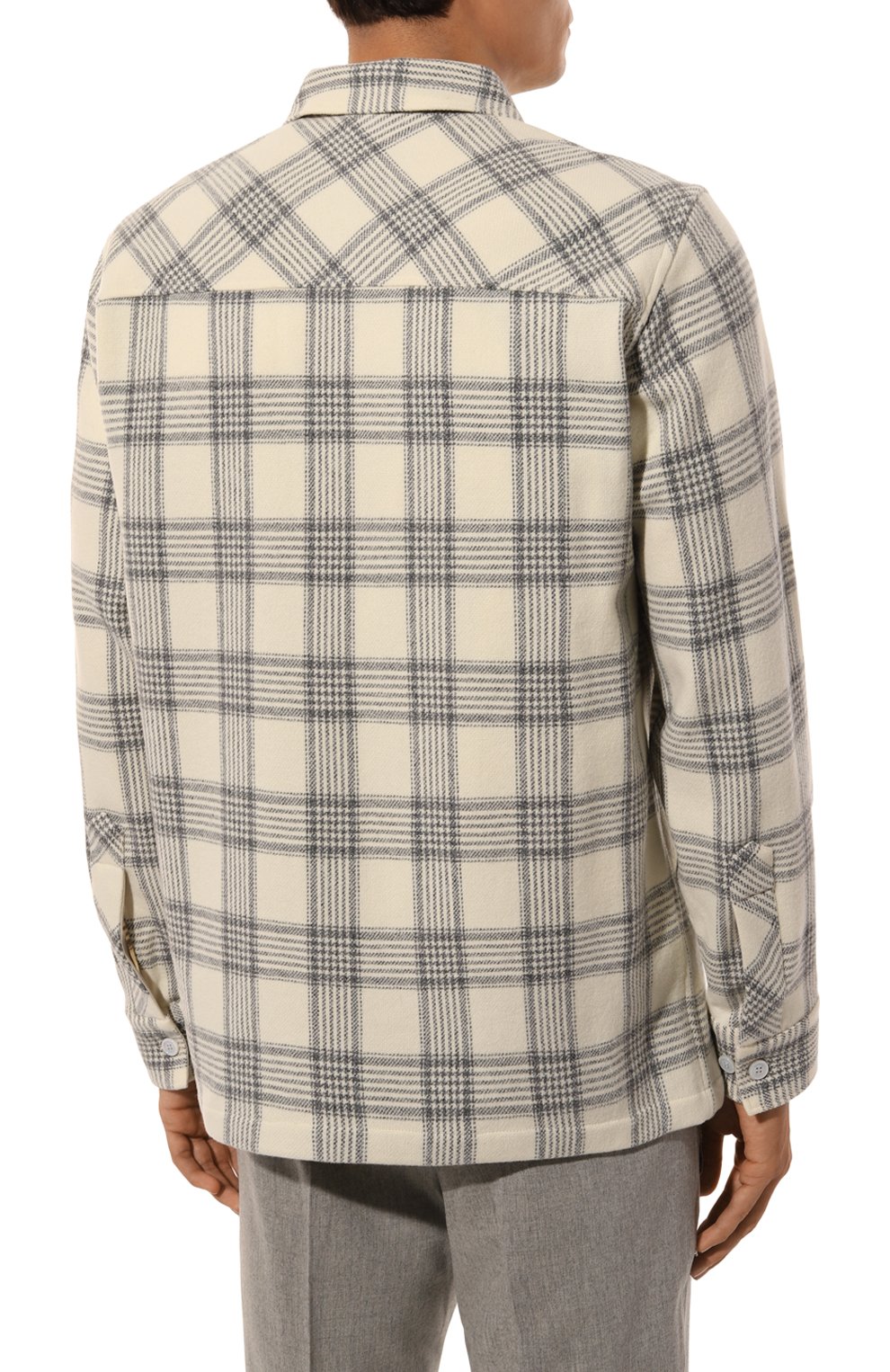 Шерстяная куртка-рубашка STEFANO RICCI кремового цвета по цене 112000 руб., арт. SP007097/WC006R, фото 4 Шерстяная куртка-рубашка STEFANO RICCI, арт. SP007097/WC006R, фото 4