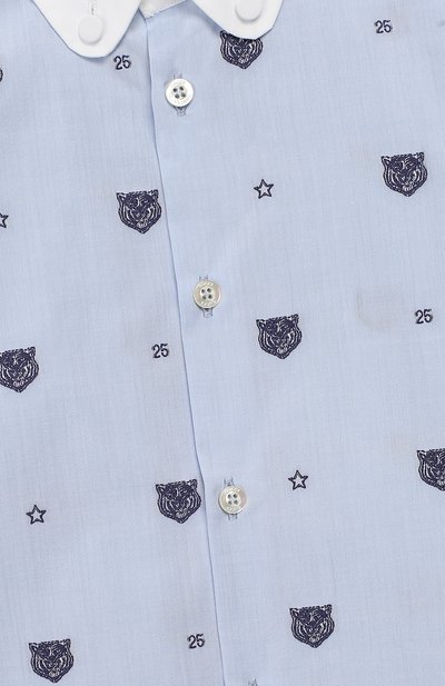 Хлопковая рубашка с воротником button down GUCCI, арт. 516401/XBE63, фото 3