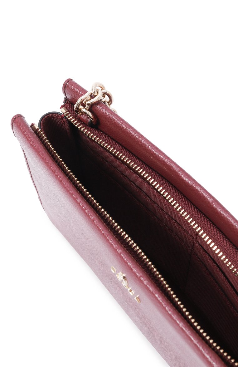 Женская сумка furla camelia FURLA бордового цвета, арт. WE00528/ARE000 | Фото 5 (Драгоценные камни: Проставлено; Размер: small; Материал: Натуральная кожа; Материал сплава: Проставлено; Ремень/цепочка: На ремешке)