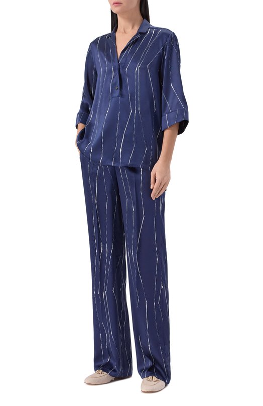 Шелковая блузка Kiton D51411K0873G03 Синий  D51411K0873G03 Фото 2