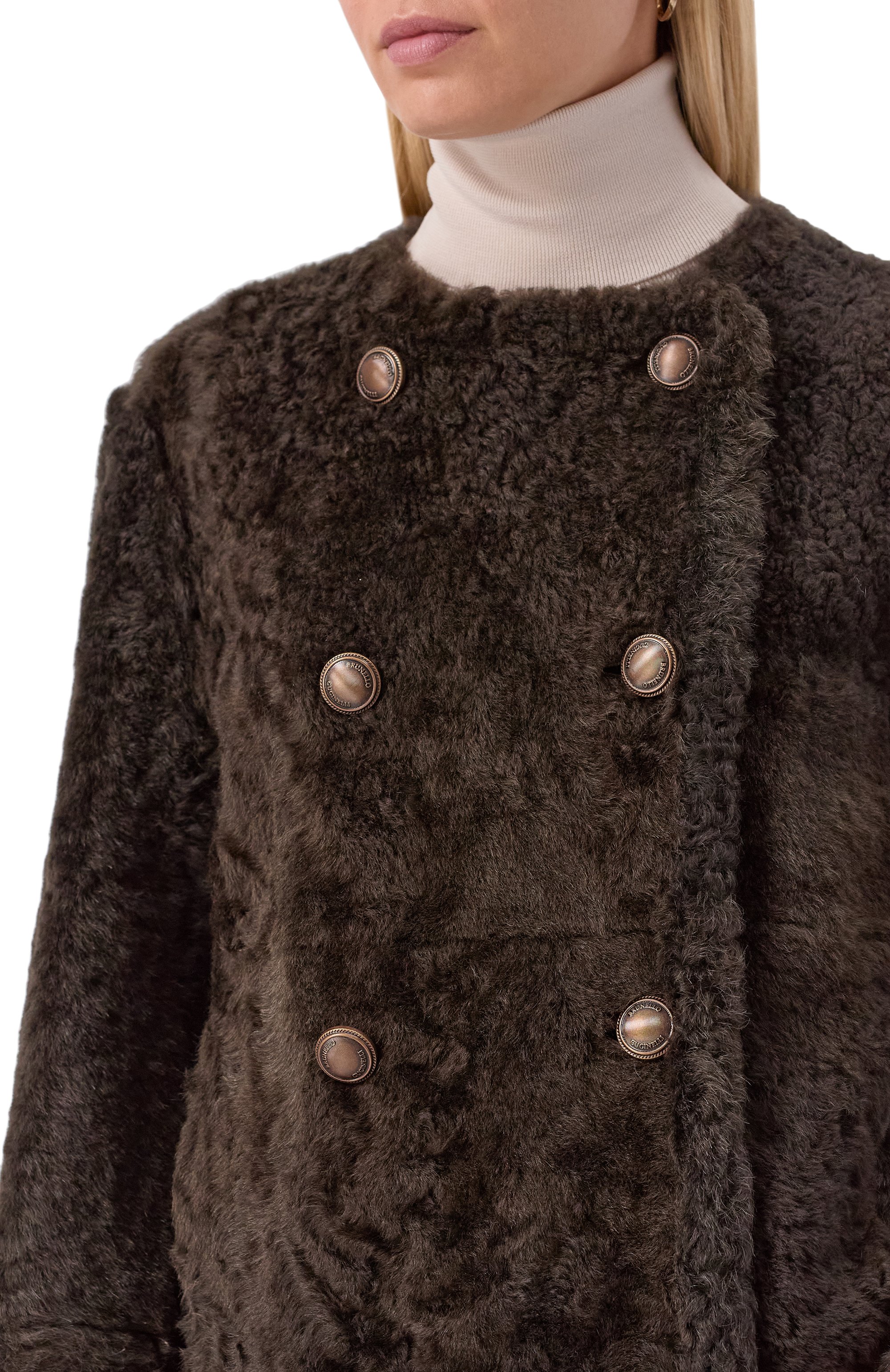 Двусторонняя дубленка из овчины BRUNELLO CUCINELLI, арт. MPMBP7426, фото 5