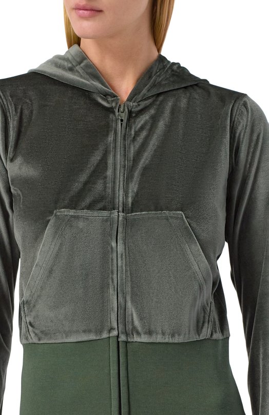 Бархатная толстовка Balenciaga 837646/TM026 Хаки  837646/TM026 Фото 5