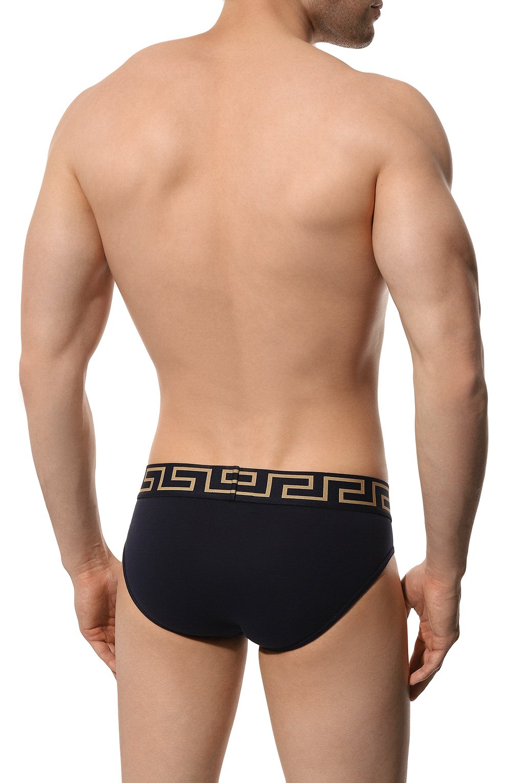 Хлопковые брифы VERSACE темно-синего цвета по цене 8755 руб., арт. AU10027/A232741, фото 3 Хлопковые брифы VERSACE, арт. AU10027/A232741, фото 3