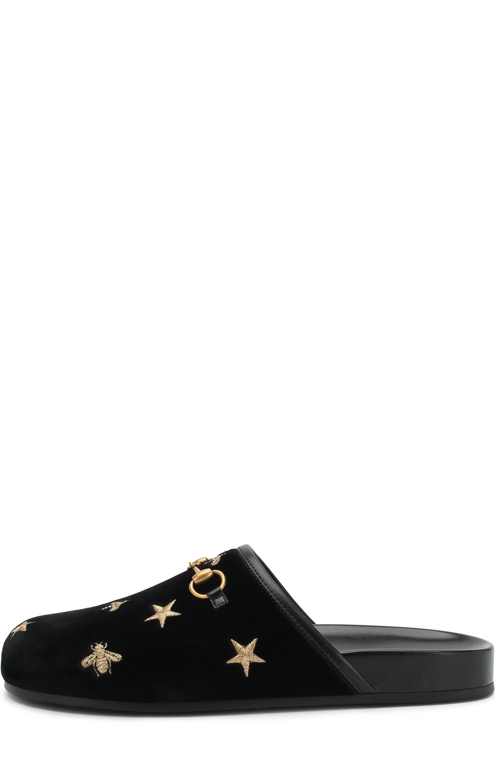 Бархатные сабо с вышивкой и пряжкой-трензелем GUCCI, арт. 505265/K4DD0, фото 3