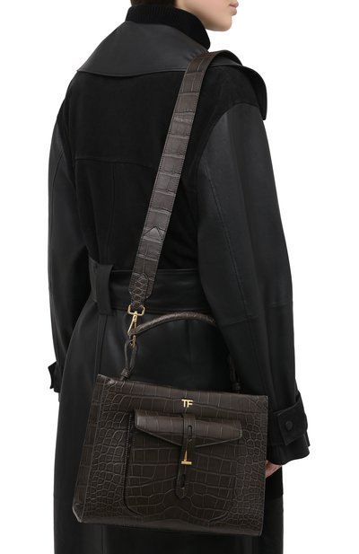 Сумка t twist small из кожи аллигатора TOM FORD, арт. L1203T-EAL001/AMIS, фото 5