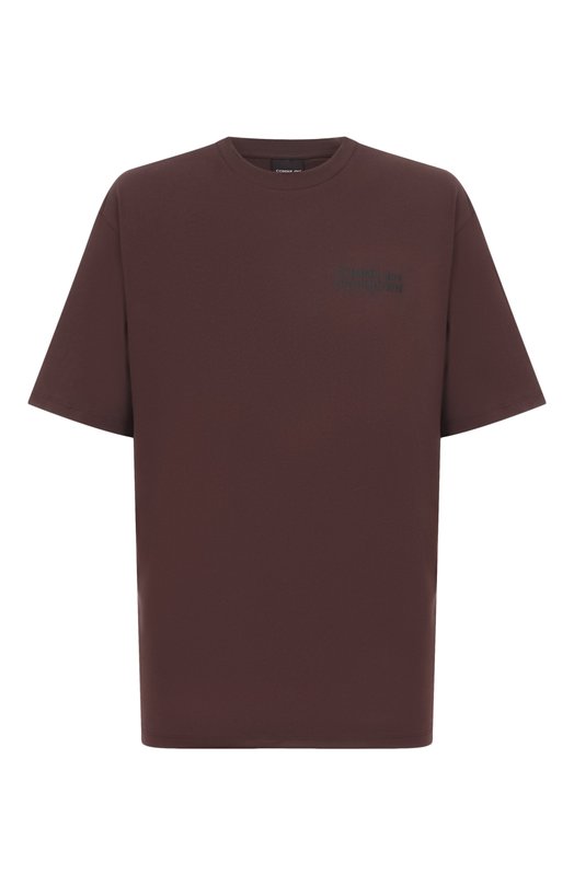 Хлопковая футболка Comme des Fuckdown CFABW01511 Коричневый CFABW01511