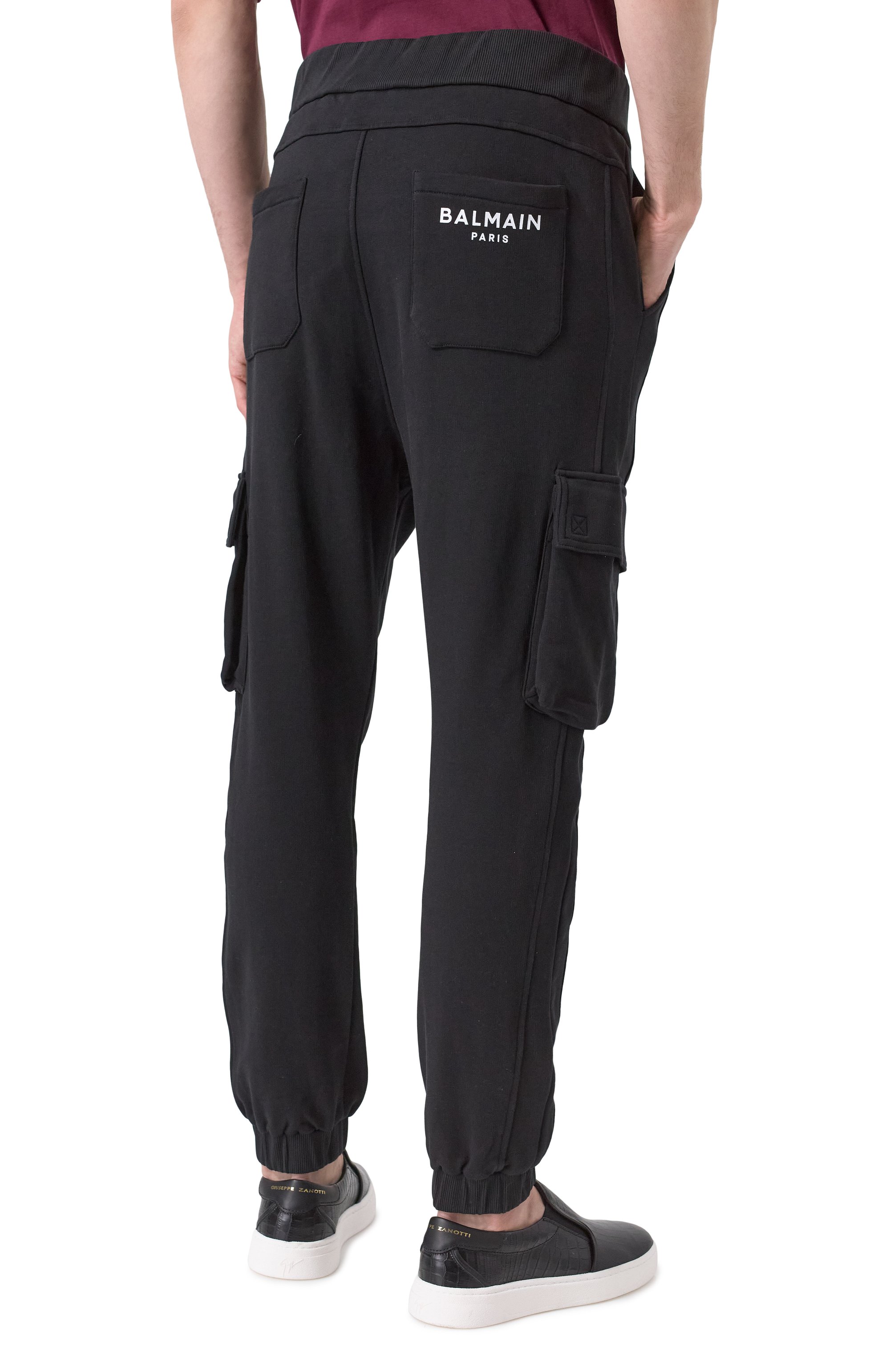 Хлопковые джоггеры BALMAIN, арт. DH10B295/BC64, фото 4