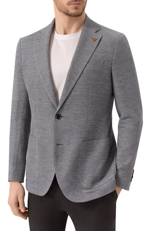 Пиджак изо льна и хлопка Sartoria Latorre JEF74/JH163 Серый  JEF74/JH163 Фото 4