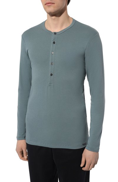 Хлопковый лонгслив-хенли TOM FORD, арт. T4M15104/424, фото 3