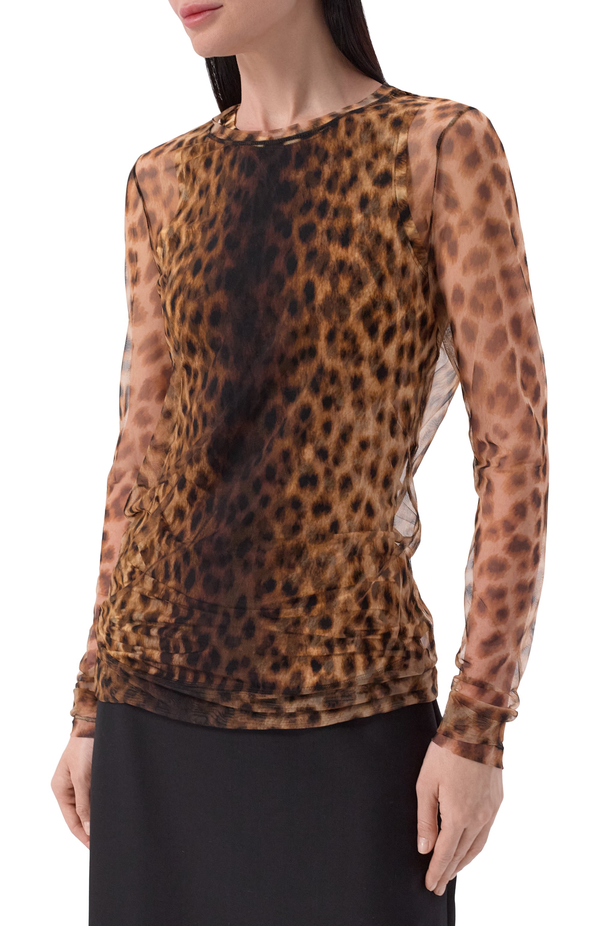 Топ SPORTMAX леопардового цвета по цене 41950 руб., арт. SPXZEBU, фото 3 Топ SPORTMAX, арт. SPXZEBU, фото 3