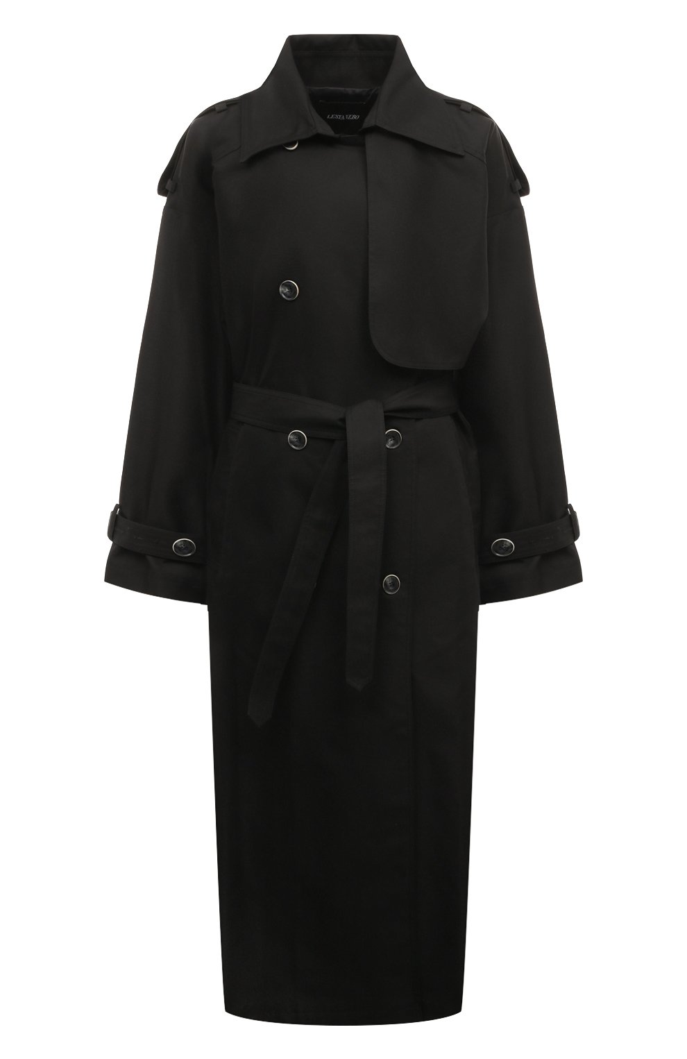 Тренч LESYANEBO черного цвета по цене 68000 руб., арт. ICONIC/H-465/LT, фото 1 Тренч LESYANEBO, арт. ICONIC/H-465/LT, фото 1